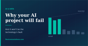 Chart showing most AI initiatives falling short of expectations